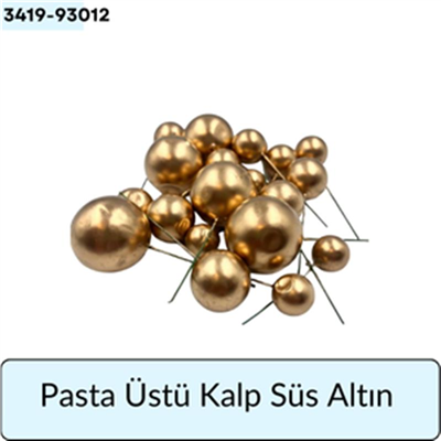 Pasta Üstü Top Süs Altın