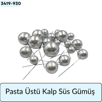 Pasta Üstü Top Süs Gümüş