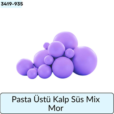 Pasta Üstü Top Süs Mix Mor