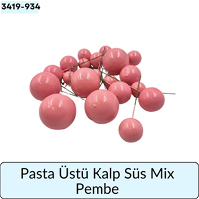 Pasta Üstü Top Süs Mix Pembe