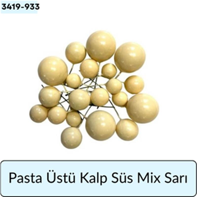 Pasta Üstü Top Süs Mix Sarı