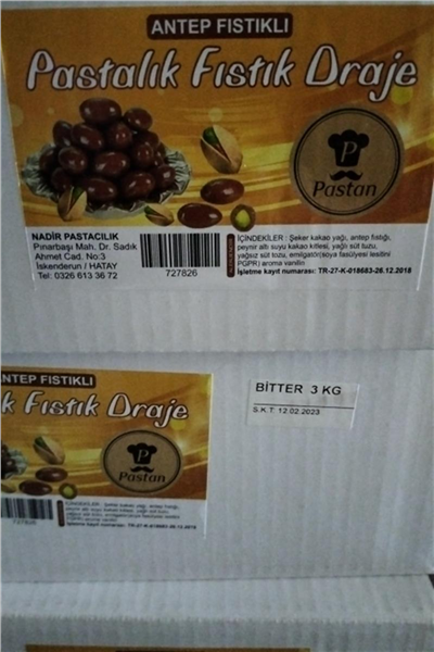 Pastan Fıstık Draje Bitter     (3 kg)