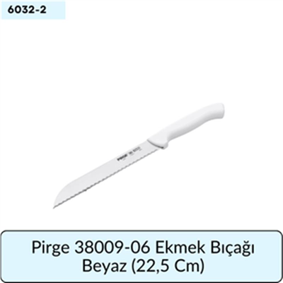 Pirge 38009-06 Ekmek Bıçağı Beyaz   (22,5 Cm)