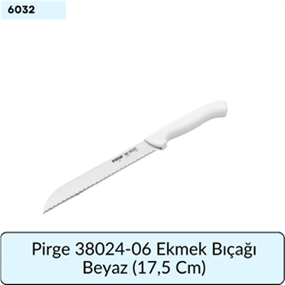 Pirge 38024-06 Ekmek Bıçağı Beyaz   (17,5 Cm)