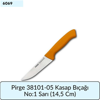Pirge 38101-05 Kasap Bıçağı No:1 Sarı   (14,5 Cm)