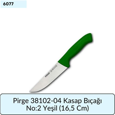 Pirge 38102-04 Kasap Bıçağı No:2 Yeşil   (16,5Cm)