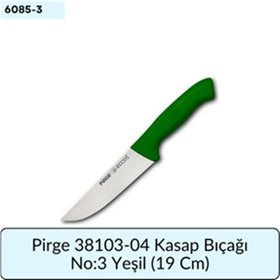 Pirge 38103-04 Kasap Bıçağı No:3 Yeşil   (19 Cm)