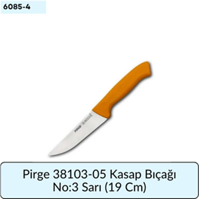 Pirge 38103-05 Kasap Bıçağı No:3 Sarı   (19 Cm)