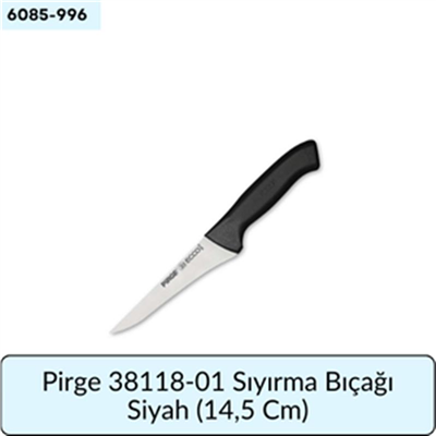 Pirge 38118-01 Sıyırma Bıçağı Siyah   (14,5 Cm)