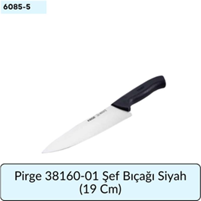 Pirge 38160-01 Şef Bıçağı Siyah   (19 Cm)