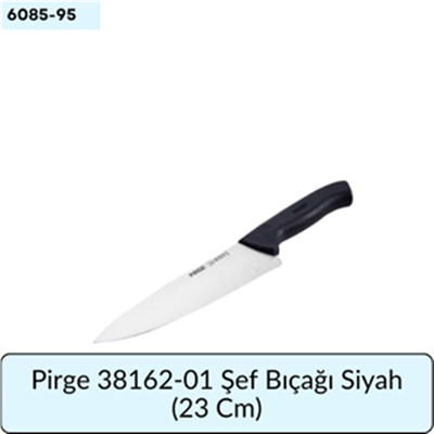 Pirge 38162-01 Şef Bıçağı Siyah   (23 Cm)