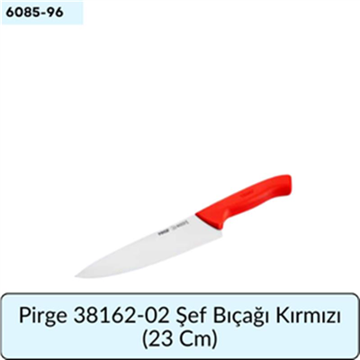 Pirge 38162-02 Şef Bıçağı Kırmızı   (23 Cm)