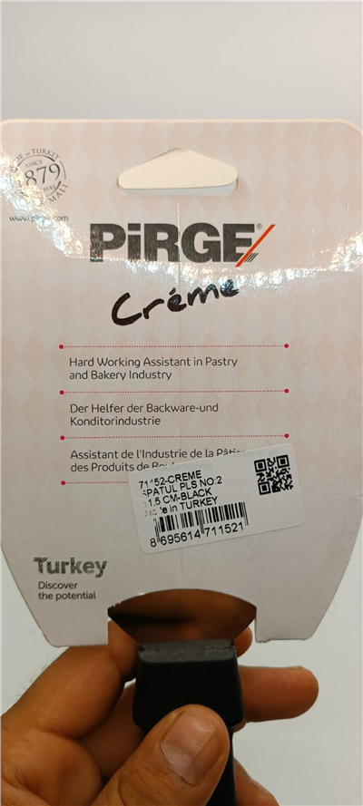Pirge 71152-01 Spatula No:2 Siyah   (11,5 Cm)