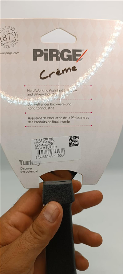 Pirge 71153-01 Spatula No:3 Siyah   (12 Cm)