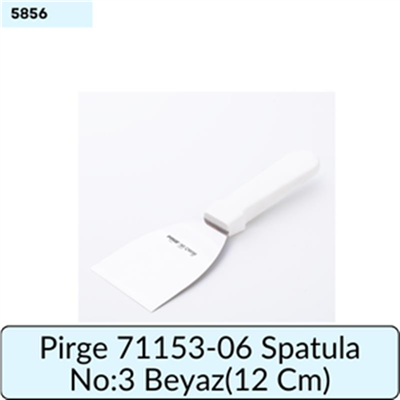 Pirge 71153-06 Spatula No:3 Beyaz   (12 Cm)