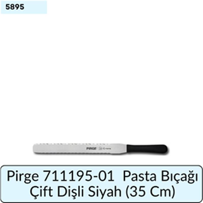 Pirge 71195-01 Pasta Bıç. Çift Dişli Siyah (35 Cm)