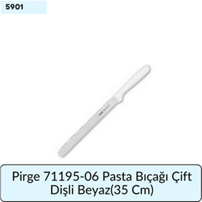 Pirge 71195-06 Pasta Bıç. Çift Dişli Beyaz (35 Cm)