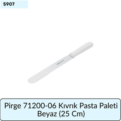 Pirge 71200-06 Kıvrık Pasta Paleti Beyaz   (25 Cm)