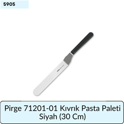 Pirge 71201-01 Kıvrık Pasta Paleti Siyah   (30 Cm)