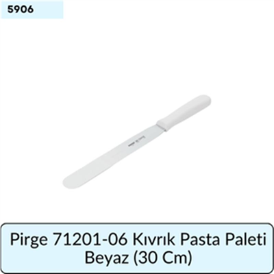 Pirge 71201-06 Kıvrık Pasta Paleti Beyaz   (30 Cm)