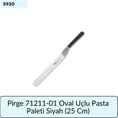 Pirge 71211-01 Oval Uç Pasta Paleti Siyah  (25 Cm)