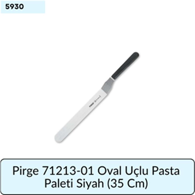 Pirge 71213-01 Oval Uç Pasta Paleti Siyah  (35 Cm)
