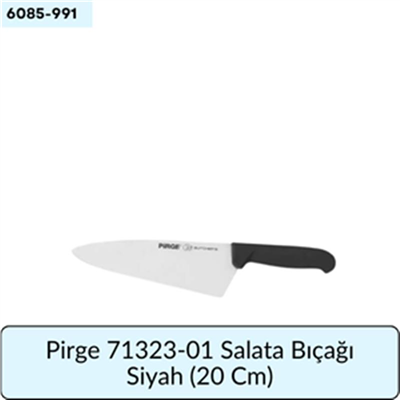 Pirge 71323-01 Salata Bıçağı Siyah   (20 Cm)