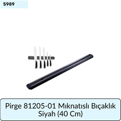 Pirge 81205-01 Mıknatıslı Bıçaklık Siyah   (40 Cm)