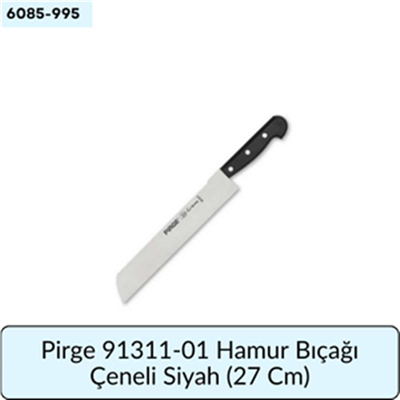 Pirge 91311-01 Hamur Bıçağı Çeneli Siyah   (27 Cm)