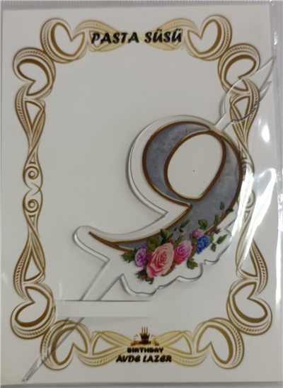 PLEKSİ RAKAM MUM TANE     (10 CM)