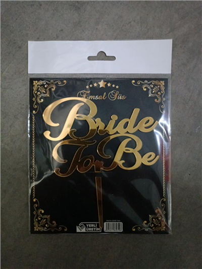 PLEKSİ Yazı Bride To Be Altın