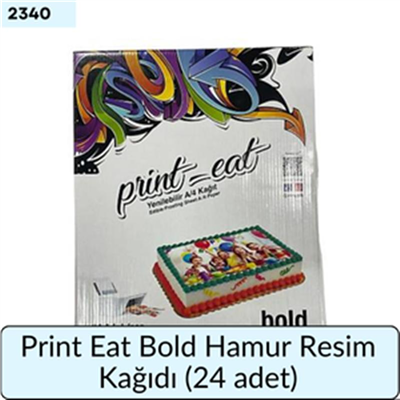 PRİNT EAT BOLD Hamur Resim Kağıdı (24 Ad)
