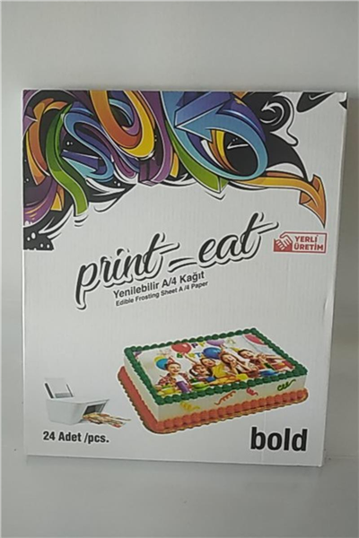 PRİNT EAT BOLD Hamur Resim Kağıdı (24 Ad)
