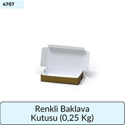 RENKLİ Baklava Kutu (250 Gr)