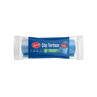 Roll Up Büzgülü Çöp Torbası Orta Boy   (10 Adet)