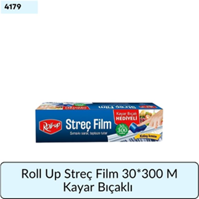 Roll Up Streç Film 30*300 m Kayar Bıçaklı