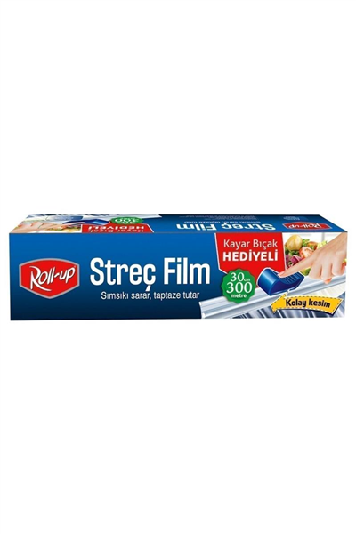 Roll Up Streç Film 30*300 m Kayar Bıçaklı
