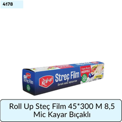 Roll Up Streç Film 45*300 m 8.5 mic Kayar Bıçakl