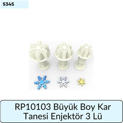 RP10107 Büyük Boy Kar Tanesi Enjektör 3 Lü