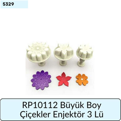 RP10112 Büyük Boy Çiçekler Enjektör 3 Lü