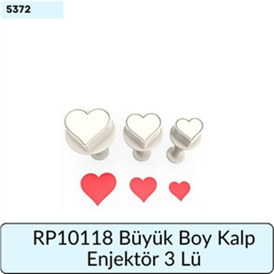 RP10118 Büyük Boy Kalp Enjektör 3 Lü