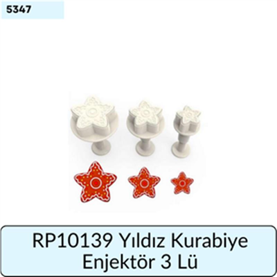 RP10139 Yıldız Kurabiye Enjektör 3 Lü