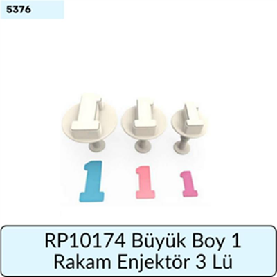 RP10174 Büyük Boy 1 Rakam Enjektör 3 Lü