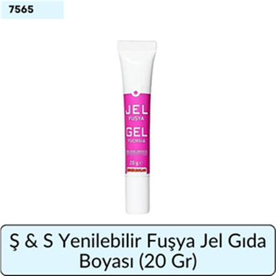 Ş & S Yenilebilir Fuşya Jel Gıda Boyası   (20 Gr)