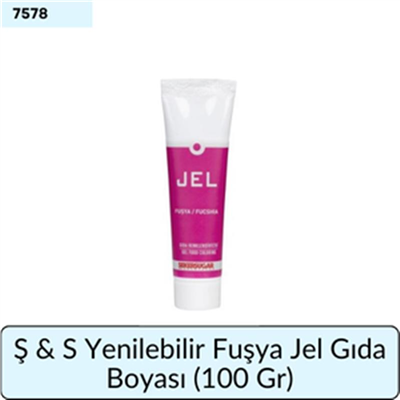 Ş & S Yenilebilir Fuşya Jel Gıda Boyası   (100 Gr)