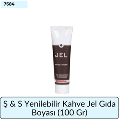 Ş & S Yenilebilir Kahve Jel Gıda Boyası   (100 Gr)