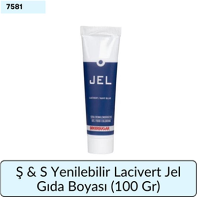 Ş & S Yenilebilir Lacivert Jel Gıda Boyası(100 Gr)