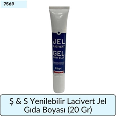 Ş & S Yenilebilir Lacivert Jel Gıda Boyası (20 Gr)