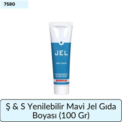 Ş & S Yenilebilir Mavi Jel Gıda Boyası   (100 Gr)