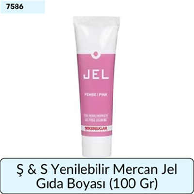 Ş & S Yenilebilir Mercan Jel Gıda Boyası  (100 Gr)